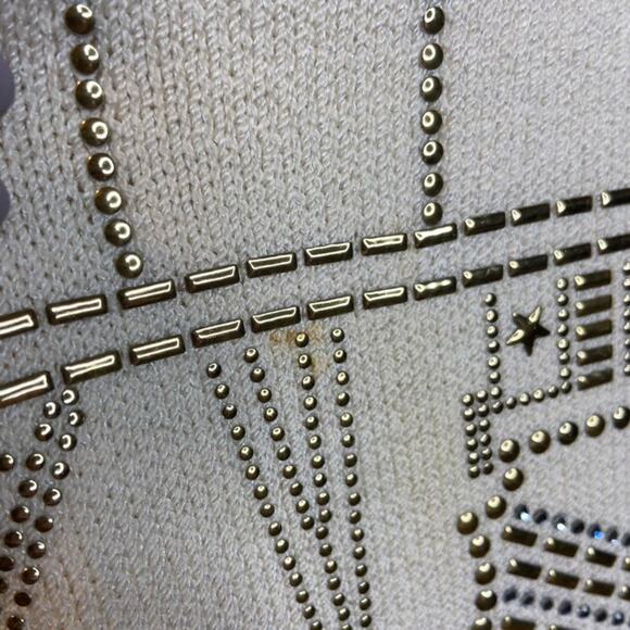 Vintage St. John by Marie Gray Cream Embellished Sweater (S) - Picture 4 of 7
